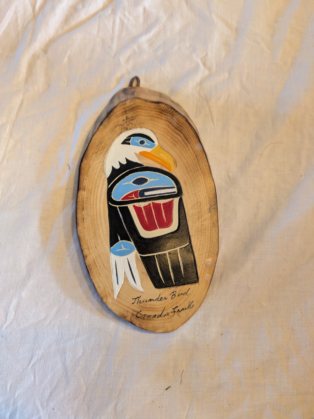 2/60$ Vintage Thunder Bird Wood Wall Art – Black, White, Blue, Red, Yellow